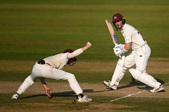 Northants skipper Will Young in action for Northants at Somerset