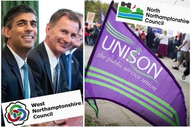 Public service union UNISON warns Northamptonshire councils face £40 million deficits next year — but that figure could grow after Chancellor Jeremy Hunt's budget