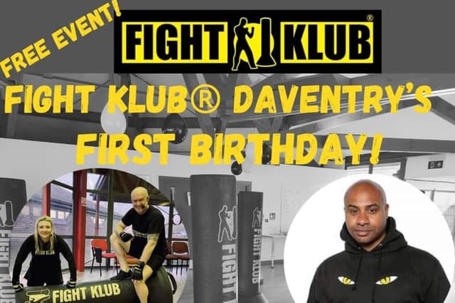 Fight Klub ® Daventry anniversary free event leaflet