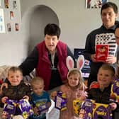 Jeanette has been handing over Easter eggs kindly donated to her appeal