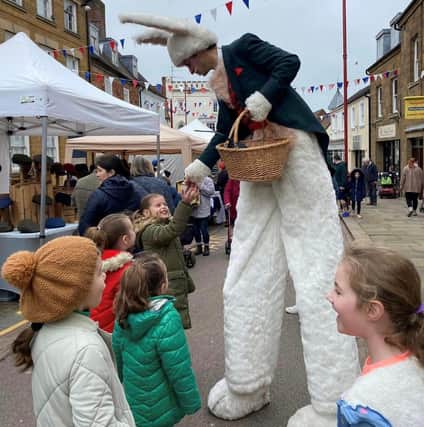 The Easter Bunny visits Daventry Town