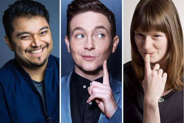 Sid Singh, Stephen Bailey and Stephanie Laing headline next month's Screaming Blue Murder comedy club bill at Northampton's Royal & Derngate theatre