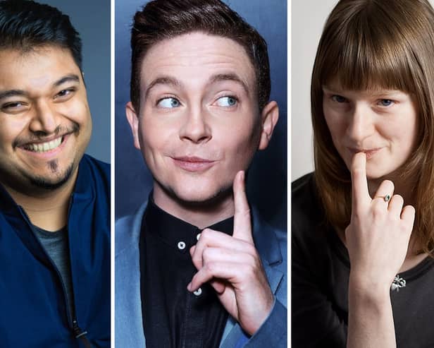 Sid Singh, Stephen Bailey and Stephanie Laing headline next month's Screaming Blue Murder comedy club bill at Northampton's Royal & Derngate theatre
