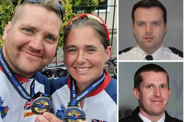 PCs Ian Rudkin and Lucy Sculthorpe will be among nine riders from Northamptonshire Police joining the Unity Tour in memory of former colleagues Paul Keany and Alex Prentice