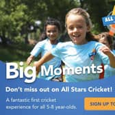 Children are invited to cricket sessions.