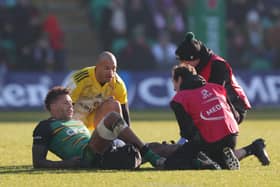 Courtney Lawes suffered a calf injury against La Rochelle last Saturday