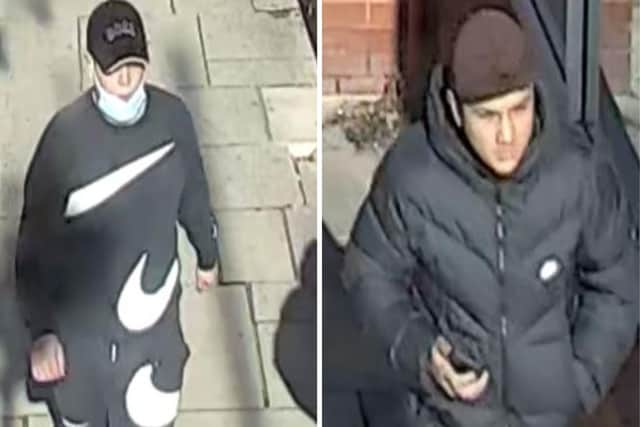 Detectives believe these men could help find thieves who stole expensive iPhones from a Daventry shop.
