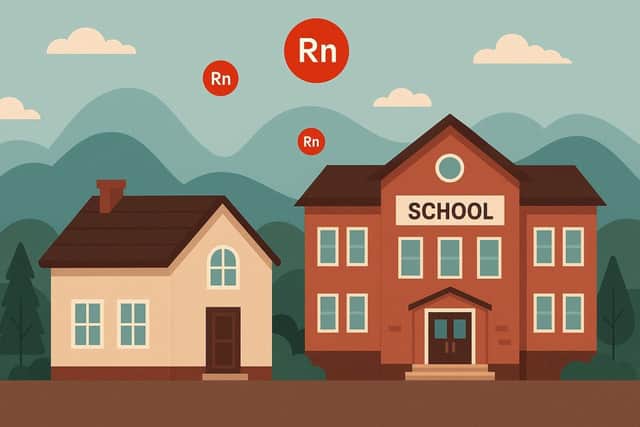 Radon Gas has been found present in Daventry Schools.
