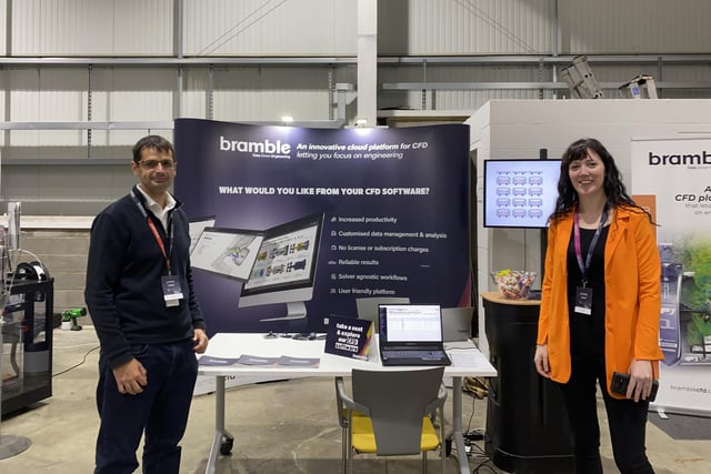 The Bramble CFD team, Ivor Annetts, group leader, and Catriona Ward, marketing co-ordinator, pictured at the open-day event.