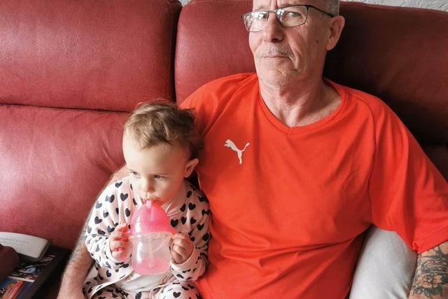 Dave Wellman pictured with his granddaughter, Cassidy.