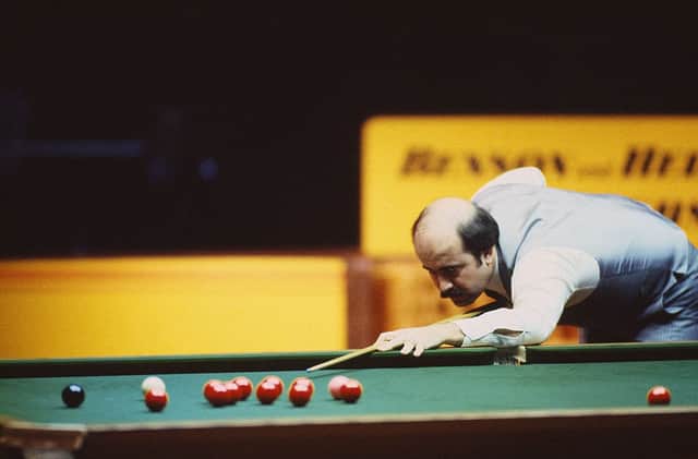 Willie Thorne competing in the Masters at Wembley Conference Centre in 1986. Photo by Trevor Jones/Getty Images