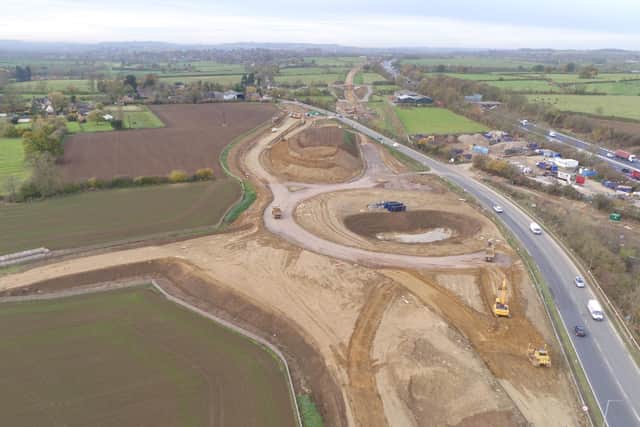 A45 Roundabout surfacing (looking North)
