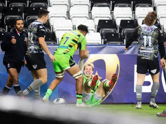 Harry Mallinder scored for Saints at the Liberty Stadium (pictures: Kirsty Edmonds)