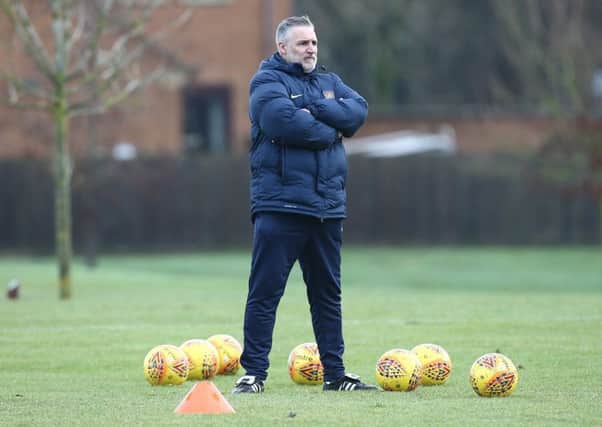 New first team coach John Pemberton was at work with the Cobblers squad at Moulton College on Tuesday morning (Picture: Pete Norton)