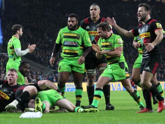 Saints scored three tries at Twickenham but they counted for nothing on another hugely difficult day (pictures: Sharon Lucey)