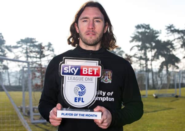 John-Joe O'Toole is pictured with his Sky Bet League One player of the month award for January (Picture: Robbie Stephenson/JMP)