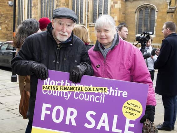 Toby Birch and Wendy Andrews pictured outside County Hall. (Pictures: Kirsty Edmonds).
