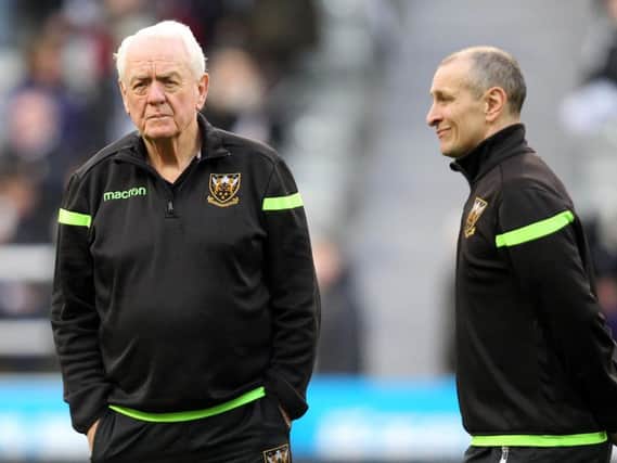 Alan Gaffney (left) was frustrated with the amount of penalties Saints conceded at St James' Park (picture: Sharon Lucey)