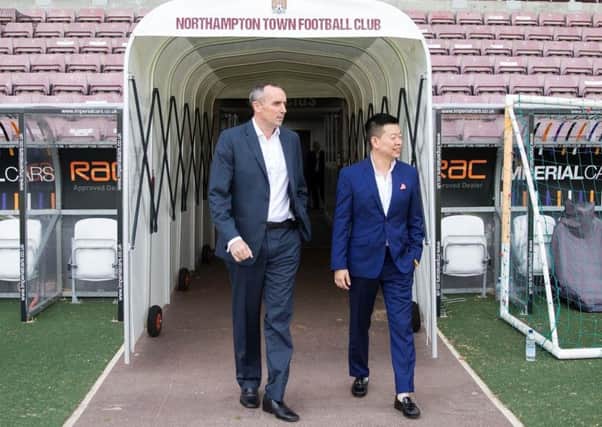 Kelvin Thomas and 5USport CEO Tom Auyeung at Sixfields in June, 2017