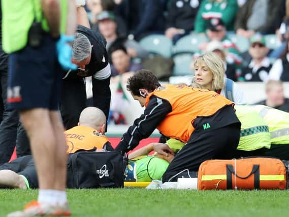 Rob Horne received lengthy treatment before being taken straight to hospital (picture: Kirsty Edmonds)