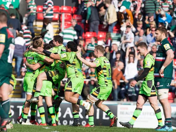 The highlight of Saints' season came at Welford Road last month (picture: Kirsty Edmonds)