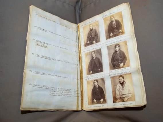 Northampton County Police photograph book 1860s-1870s containing a collection of known criminals with descriptions, ages, occupations, aliases and offences