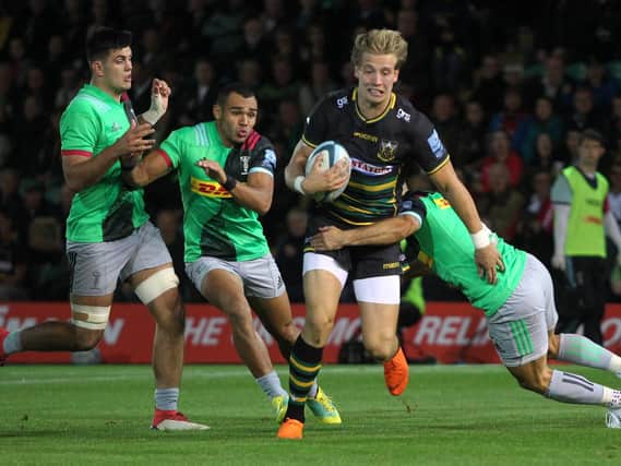 Harry Mallinder came off the bench to kick a crucial penalty for Saints (pictures: Sharon Lucey)