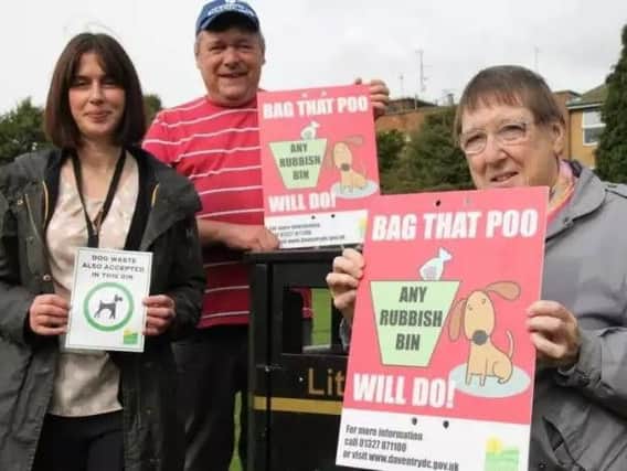 Volunteers pictured at the council's Paint Means Poo initiative launch last year