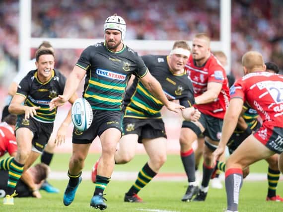 Heinrich Brssow produced a fine assist for Ehren Painter at Gloucester but the TMO decided a try had not been scored (picture: Kirsty Edmonds)