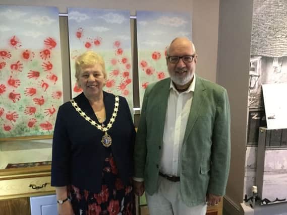 Daventry Mayor Lynn Jones and consort Alan.