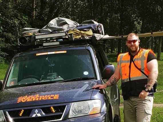 Andrew Sullivan uses his own 4x4 to help medics and other service users get to work.
