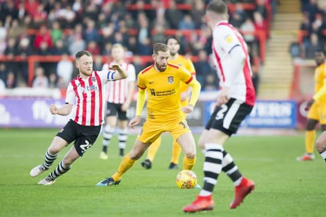 Kevin van Veen on the ball. Picture: Kirsty Edmonds