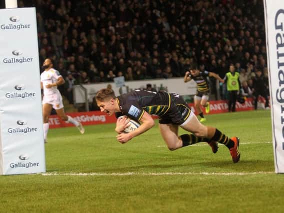 Fraser Dingwall delivered a key try for Saints against Exeter (picture: Sharon Lucey)