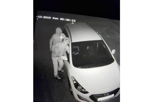 A CCTV image of one of the taxi break-ins was circulated on social media