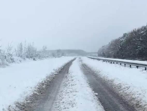 The A14 in Northamptonshire in December 2017 when heavy snow hit the county. (Pic: Northants Police)