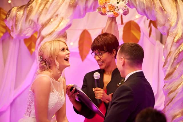 Sheron didn't have long to prepare for the ceremony, speaking to Maddie and Alex for just 20 minutes each