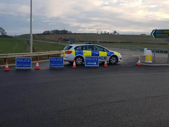 Northamptonshire Police were called to the incident this morning at 7.28am.