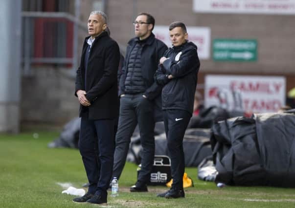 Keith Curle on the touchline at Gresty Road. Picture: Kirsty Edmonds