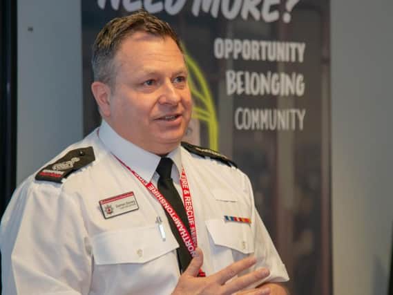 Darren Dovey chief fire officer for Northamptonshire Fire and Rescue Service.