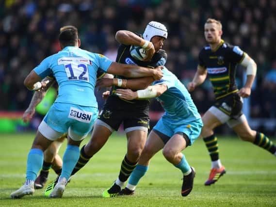 Luther Burrell scored on his final Franklin's Gardens appearance