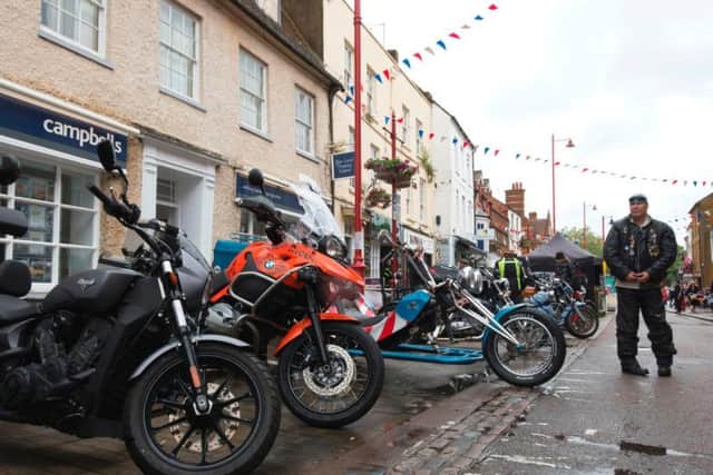 Colourful and customer machines on display in High Street, Daventry, as part of this year's motorcycle festival.(Picture by David Guest).