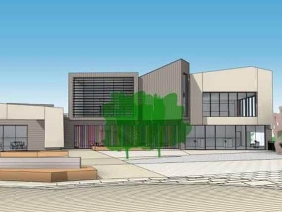 An artist's impression of how the new Mulberry Place cinema development will look at the the former library site off North Street in Daventry,