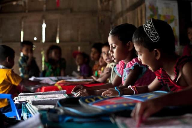 The school is often in an old house or storage area