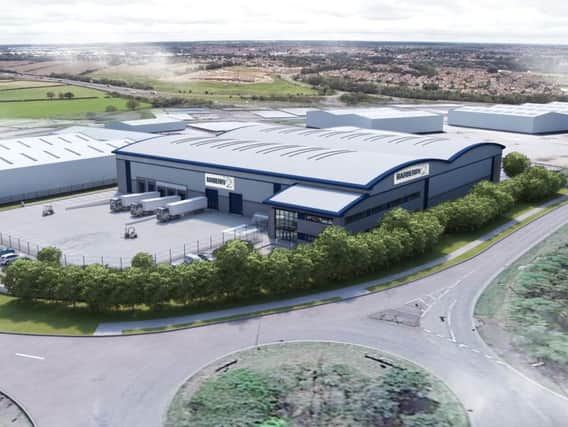 An artist's impression of how Barberrys new 9.8 million warehouse development could look in Daventry.
