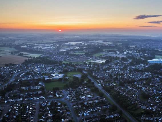 Northamptonshire from a hot air balloon