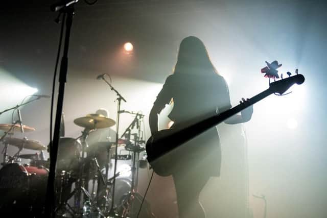 Paz Lenchantin on bass with Dave Lovering on drums. Picture: David Jackson