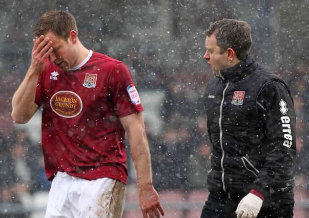 FACING AN OP - Kelvin Langmead requires surgery on the knee he injured during Saturday's win over Oxford United, and will be sidelined for 'a few weeks' (Picture: Sharon Lucey)
