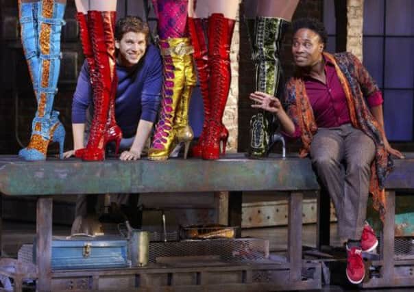 Stark Sands and Billy Porter in Kinky Boots