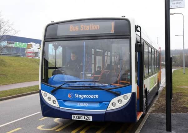 A Stagecoach bus on the Brackmills industrial estate