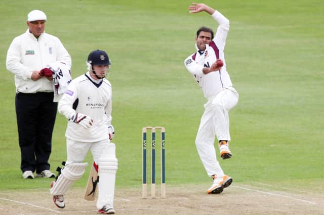 Muhammad Azharullah was making his first-class debut for the County against Hampshire